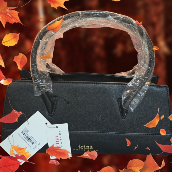 Trina Turk Handbags - Trina Turk NWT 13"x7" saffriano leather handbag